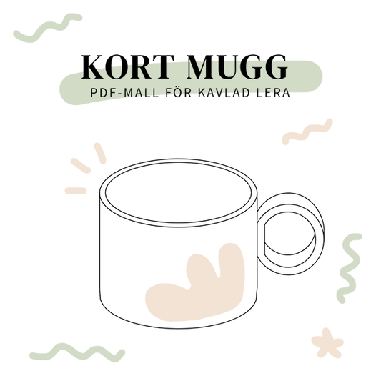Kort mugg (Mall/Template för kavlad lera)