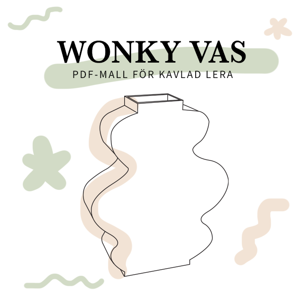 Wonky vas (Mall/Template för kavlad lera)