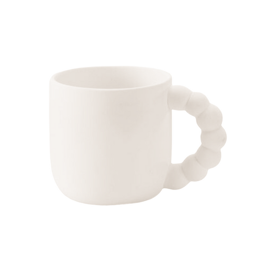 Mugg med pärlhandtag | Keramik att måla på