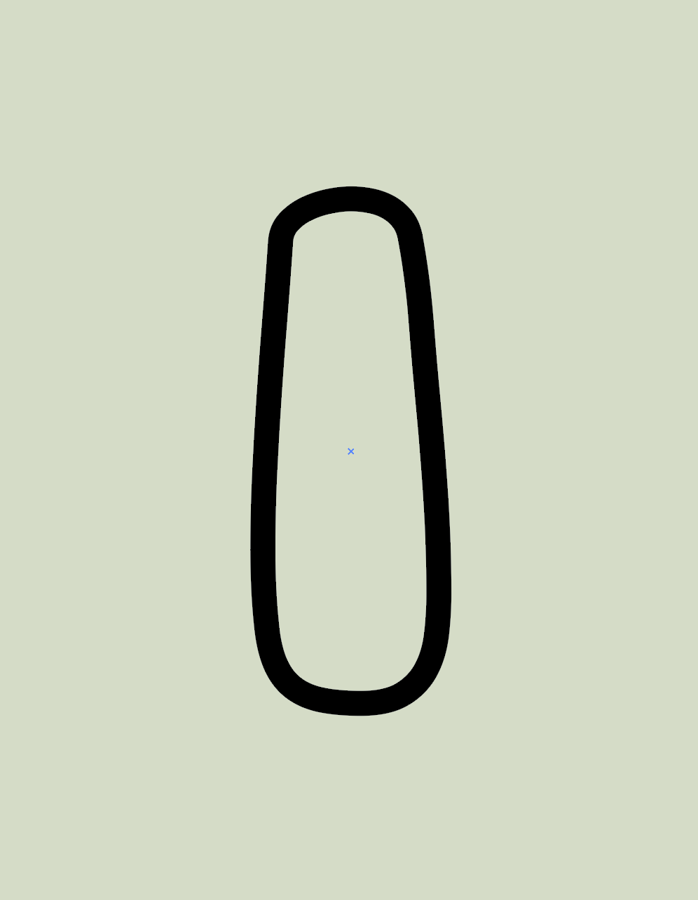 Knubbig bokstav - Lerskärare/stans (7cm hög)