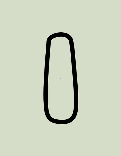 Knubbig bokstav - Lerskärare/stans (7cm hög)