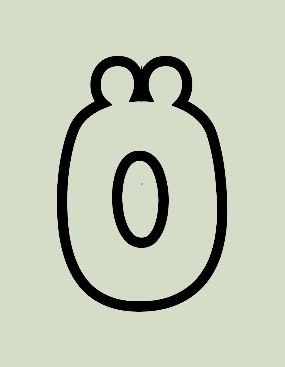 Knubbig bokstav - Lerskärare/stans (7cm hög)