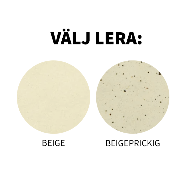 Keramikkit med beige eller beigeprickig lera att skapa med hemma