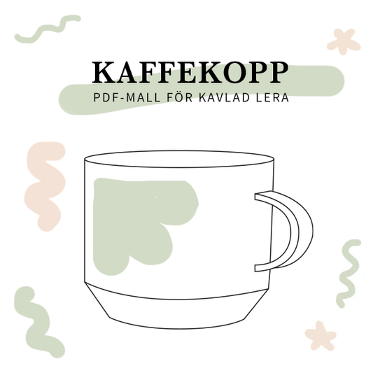 Coffee cup (Template for rolled clay)