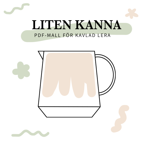 Liten kanna (Mall/Template för kavlad lera)