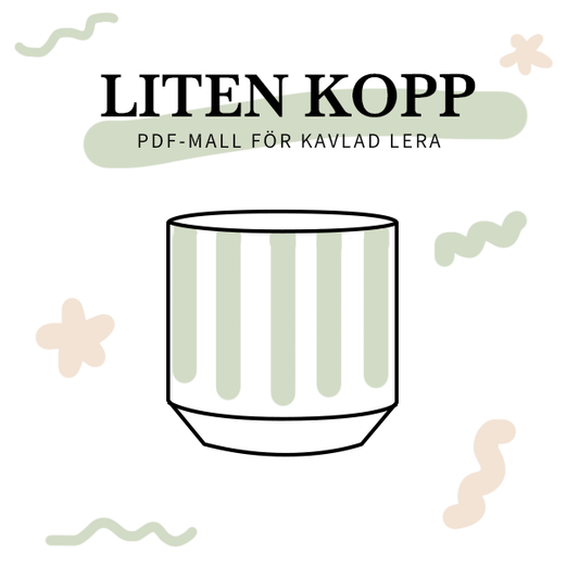 Liten kopp utan handtag (Mall/Template för kavlad lera)