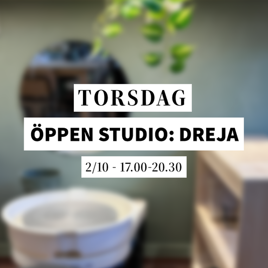 Öppen studio (Dreja) 2/10, 17:00-20:30 (Självständigt skapande)