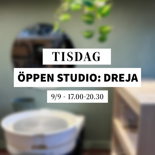 Öppen studio (Dreja) 9/9, 17:00-20:30 (Självständigt skapande)