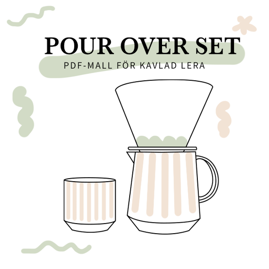 Pour over set - 3 i 1 - (Mall/Template för kavlad lera)