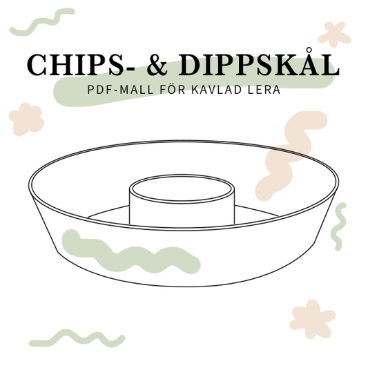 Chips- och dippskål (Mall/Template för kavlad lera)