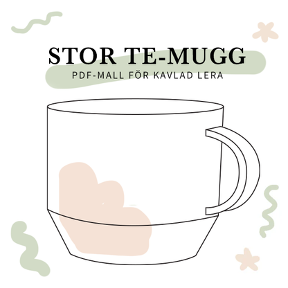 Tea mug (Template for rolled clay)